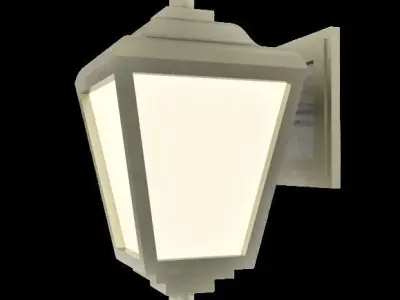 Wall hung light fixture architectural scene lighting Low-poly 3D model
