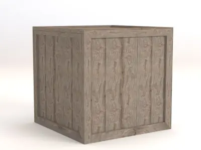 Wooden Box 3D model