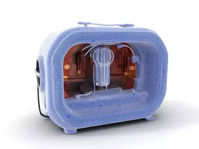 Modern Incubator Model Pack with LED Lighting and Control Panel Low-poly 3D model