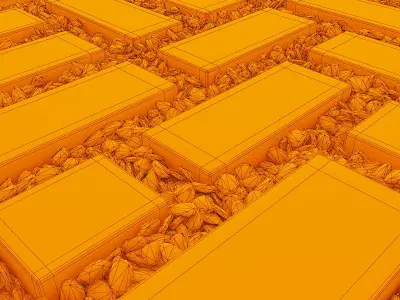 Area plate pebble 3D model