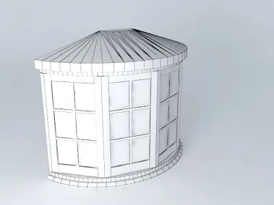 Oak window  Free 3D model