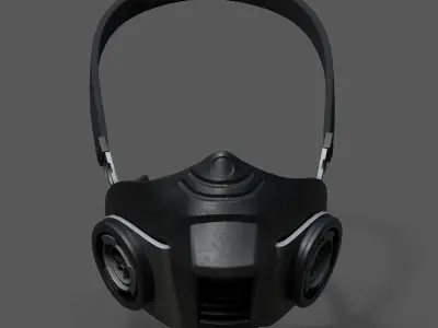 Gas mask helmet scifi fantasy Generic plastic military  Low-poly 3D model