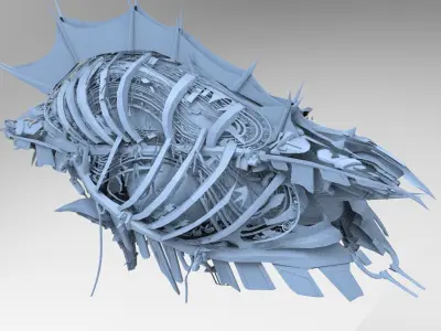 Fantasy Pirate Ship Hive station 3 3D model