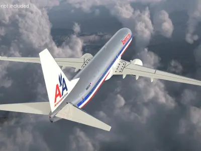  American Airlines Boeing 737-900 with Interior Rigged for Cinema 4D 