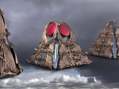 Dragon Stone pyramid collection 3D model