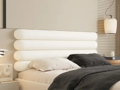Comfortable bedroom interior scene  3D model 3