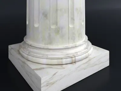 Doric Column Modelling Free 3D model