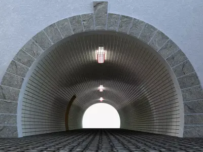 Pedestrian tunnel 3D model