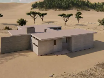 pack Casa Scene-3 villa-two modern house 3D model