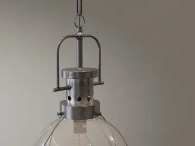 Industrial sphere lamp 3D model