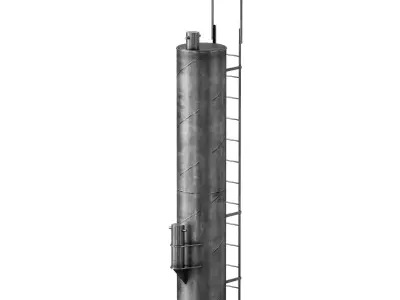 Metal construction - pipe tower scaffold ladder 3D model