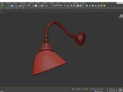 CARSON GOOSENECK WALL SCONCE Low-poly 3D model