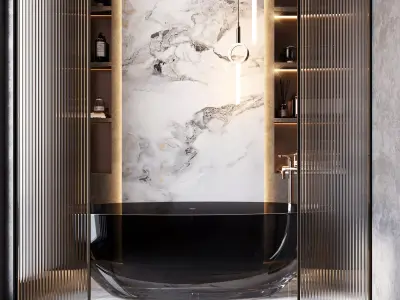 Corona-Bathroom Scene 3D model