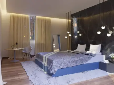 Master Bedroom interior scene 3D model 3D model