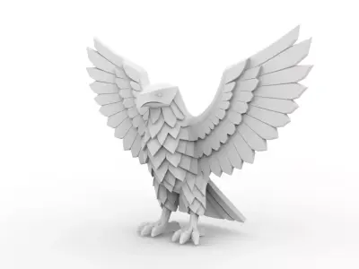 Eagle Low-Poly 3D Printable 3D print model