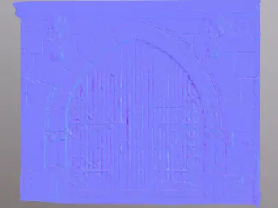 Neo-gothic door 3D model