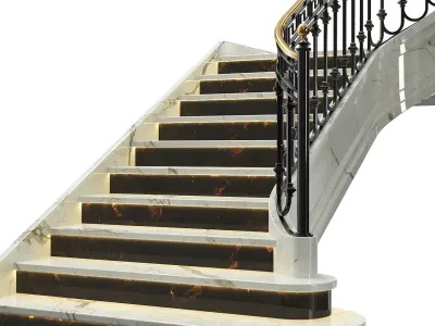 Neoclassical spiral staircase 3 3D model