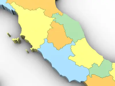 Map of Italy 3D model