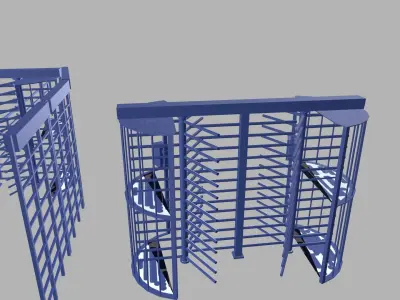 Turnstile Security Gate Low-poly 3D model