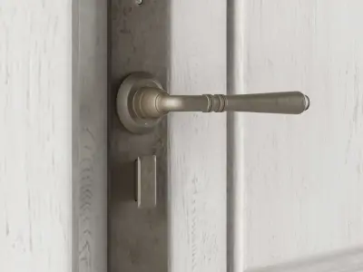 Door-Vintage two doors with walls Free 3D model