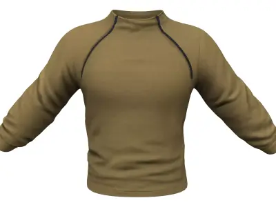 Men Long Sleeves Tactical Sweater Low-poly 3D model