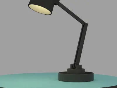 Table Lamp Old School Low-poly 3D model