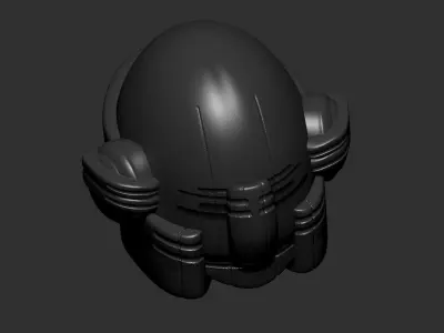 helmet high poly sculpt 3d printable  3D model 146