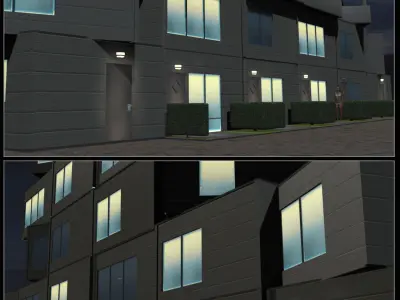 Modular House Low-poly 3D model