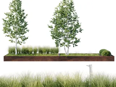 Green Benches 3D model