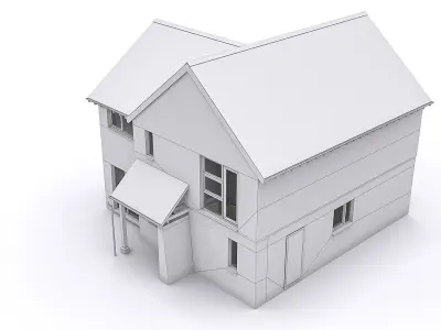 Townhouse 16 Low-poly 3D model