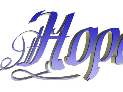 Hope word 2 3D model