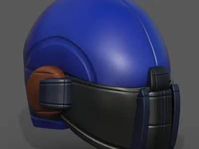 Helmet scifi military combat 3d model  Low-poly 3D model