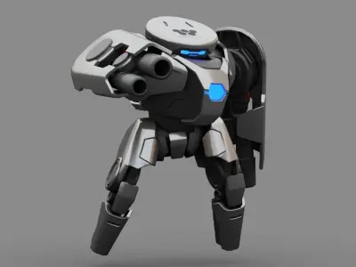 Combat DroidX250  rigged 3D model