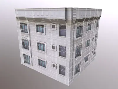 Architectural Building-2 Low-poly 3D model