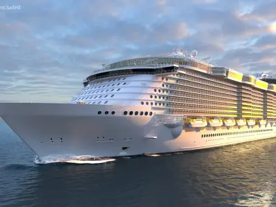  Luxury Cruise Ship Oasis of the Seas Rigged for Maya 