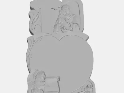 Monument with maria and jesus 2 3D model