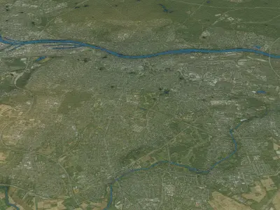 Frankfurt - Topography Terrain 3D City 3D Model Pack