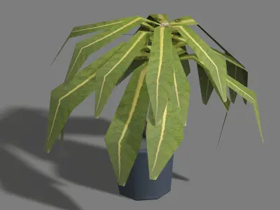 Street Plant - Lowpoly Mobile Ready Low-poly 3D model