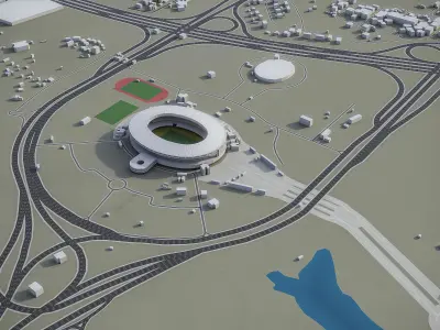 Abuja - City 3D Model Low-poly 3D model