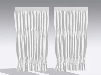 Curtain Low-poly 3D model