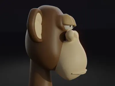 NFT Ape Low-poly 3D model