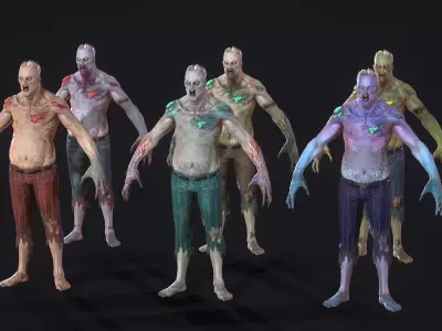 Infected Horde Mutant Zombie Pack 3D model