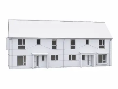 Neighborhood Houses P15 Low-poly 3D model