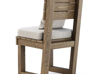 Nia Wooden Dining Chair by Bpoint Design 3D model