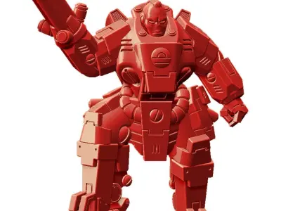 Auger Warsuit Team 3D print model