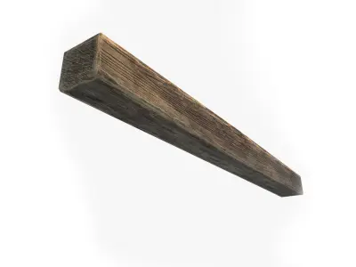 Square Wood Log Low-poly 3D model