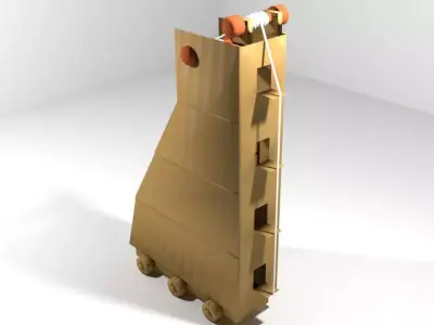 Medieval War Machine - Siege Tower 3D model