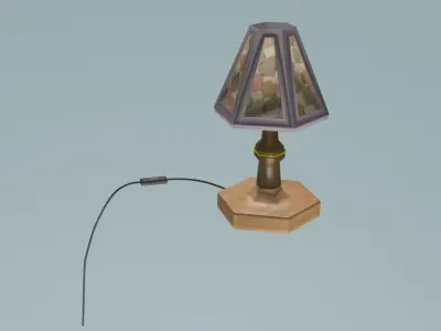 Living room small standing light Low-poly 3D model