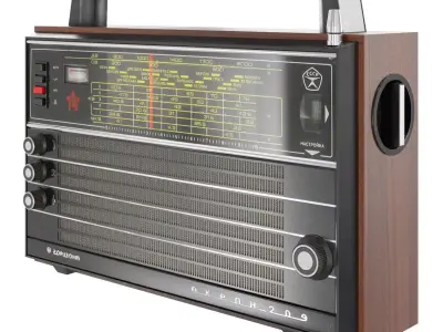 Ocean 209 Radio Receiver Low-poly 3D model