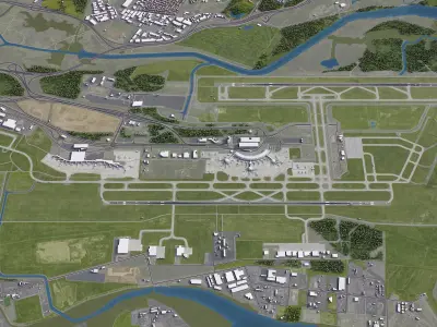 Brisbane - Airport - BNE Low-poly 3D model